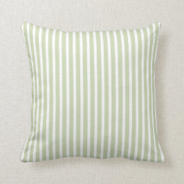 Almohada verde y blanca de la raya