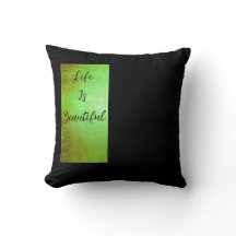 Almohada Verde y Negra Inspiradora