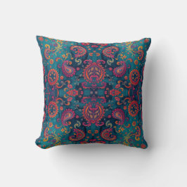 Almohada vibrante boho paisley