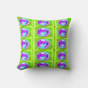 Almohada vibrante de arte digital - Hogar colorido