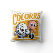 Almohada vibrante de dibujos animados de arte pop