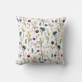 Almohada vibrante de flores silvestres