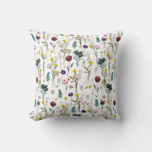 Almohada vibrante de flores silvestres