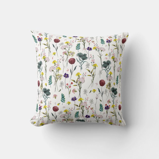 Almohada vibrante de flores silvestres (Anverso)