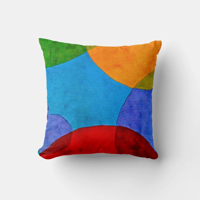 Almohada vibrante de los colores primarios del (Anverso)