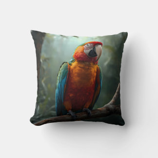 Almohada Vibrante Llena de Color de Guacamayo