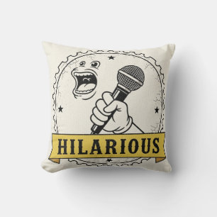 Almohada vintage de comedia Hilariou