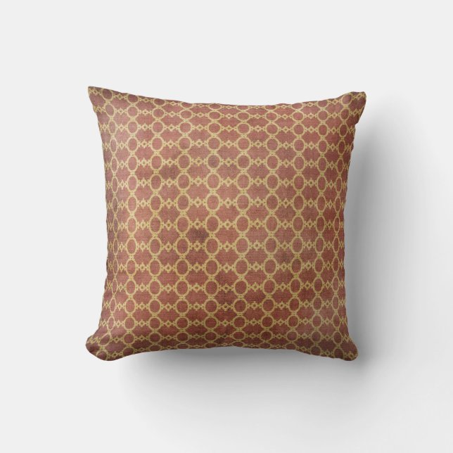 Almohada Vintage de Estilo Grunge Deteriorada Óxid (Anverso)