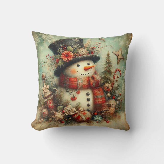 Almohada vintage de Navidad (Anverso)
