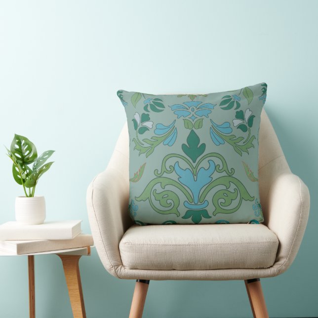 almohada vintage floral. (Silla)