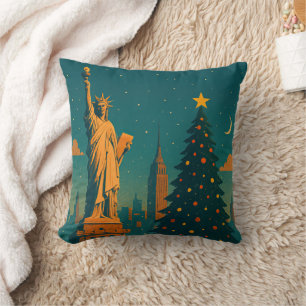 Almohada Vintage Navidad Nueva York – Fiesta