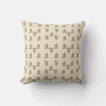 Almohada Vintage Rosa Floral Cottagecore