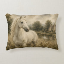 Almohada Vintage White Horse Cottage