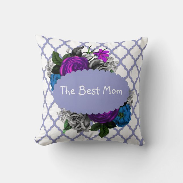 Almohada Violeta Día de la Madre (Anverso)