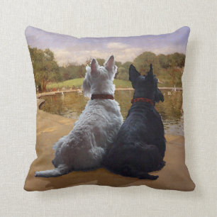 Almohada Wheaten & Black Scottish Terrier