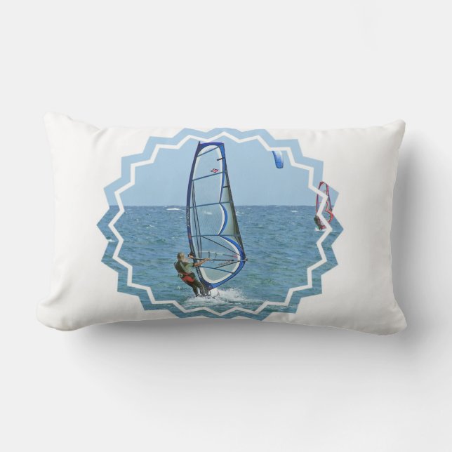 Almohada Windsurfing tropical (Anverso)