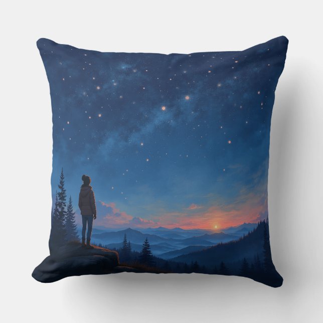 almohada y cojín del cielo nocturno (Anverso)