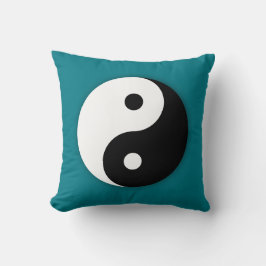 Almohada Yin Yang - Turquesa con Negro