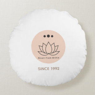 Almohada Zen Personalizada de Flor de Loto Minimal