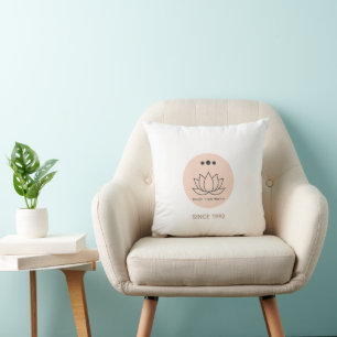 Almohada Zen Personalizada de Flor de Loto Minimal