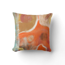 Almohadas abstractas anaranjadas del arte moderno