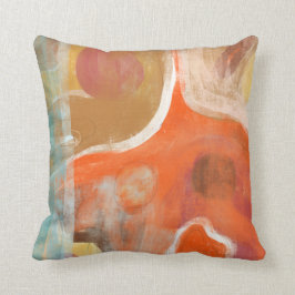 Almohadas abstractas anaranjadas del arte moderno