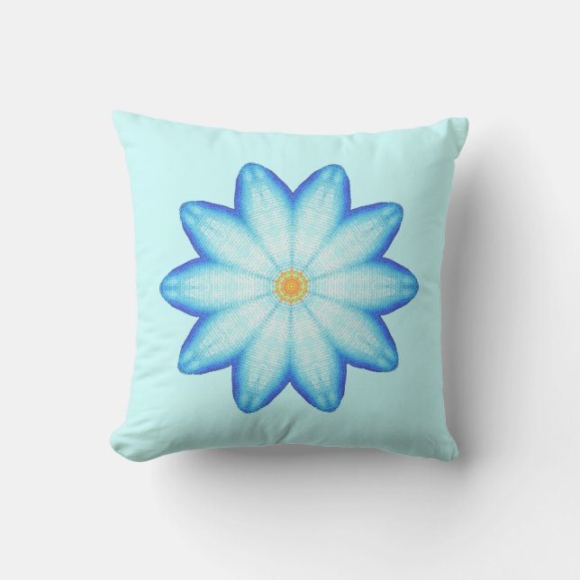 Almohadas abstractas de la pintura de la flor de (Anverso)