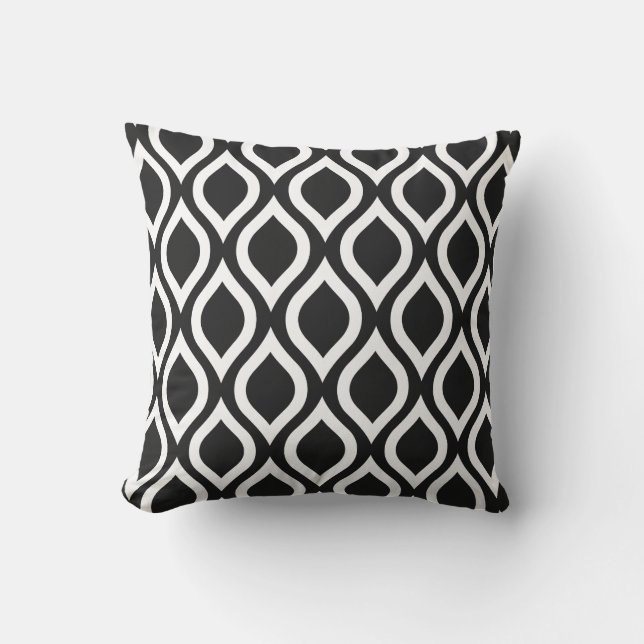 Almohadas al aire libre blancos y negros - modelo (Anverso)