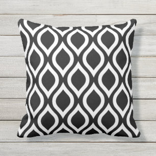 Almohadas al aire libre blancos y negros - modelo