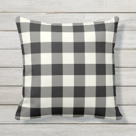 Almohadas al aire libre blancos y negros - modelo