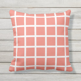Almohadas al aire libre coralinas - control de la
