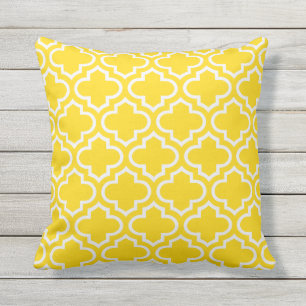 Almohadas al aire libre del modelo amarillo del