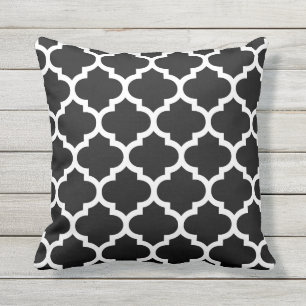 Almohadas al aire libre del modelo blanco y negro