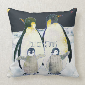 Almohadas alegres del pingüino de emperador de las