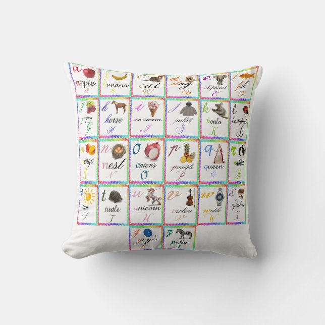 Almohadas alfabéticas (Anverso)