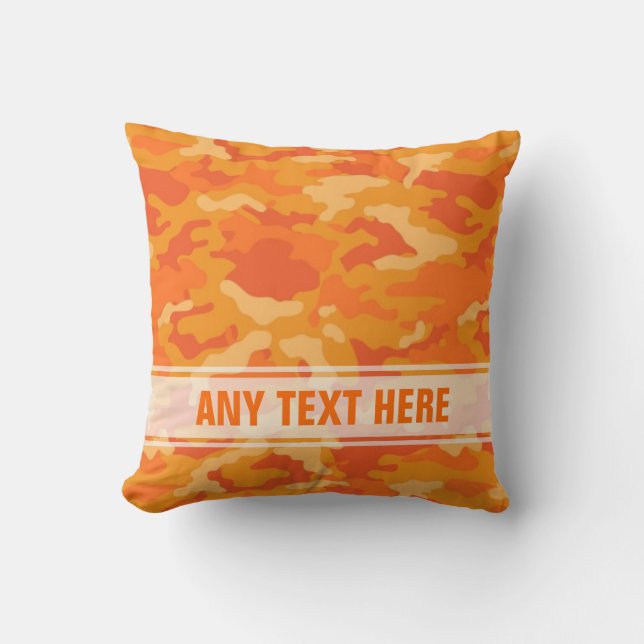 Almohadas anaranjadas de la almohada del camuflaje (Anverso)