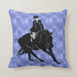 Almohadas azules bonitas de MoJo del caballo y del