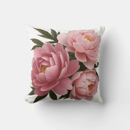 almohadas Big Pink Peonies - floral vintage