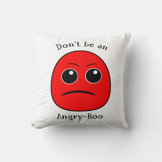 Almohadas Boo - Boo Enojado (Anverso)