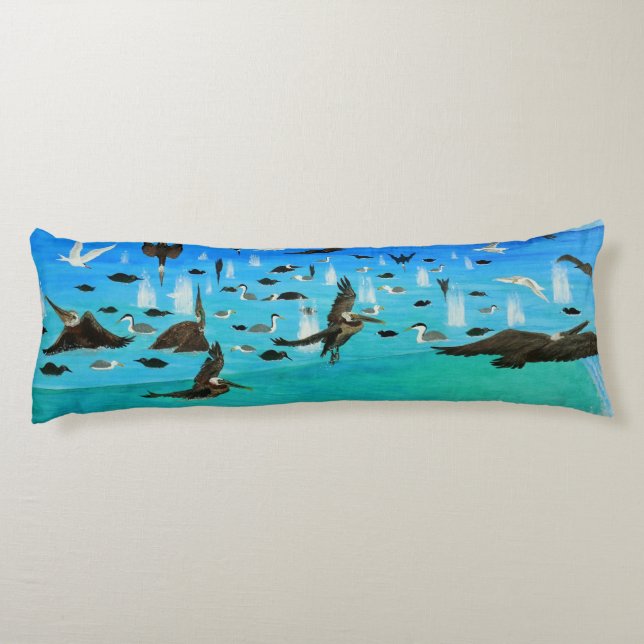 almohadas bubblepacífico, amantes de los pelícanos (Reverso)