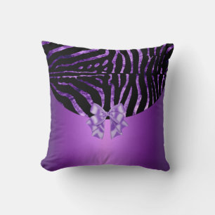 Almohadas Cebra Negro Morado Rosa Raya Lazo