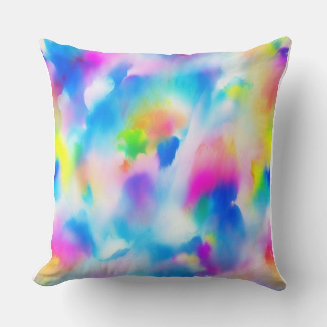 almohadas coloridas de patrón de pintura (Anverso)
