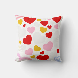 Almohadas con diseño de patrón de corazón de amor 