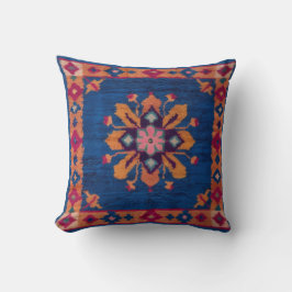 Almohadas de alfombra azul Kilim: Una mezcla entre