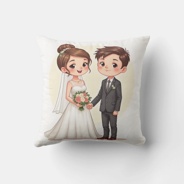 Almohadas de aniversario de boda (Reverso)