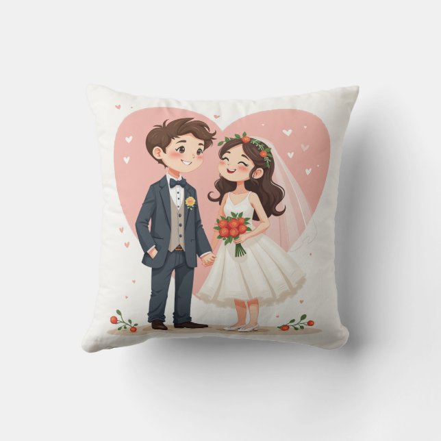 Almohadas de aniversario de boda (Reverso)