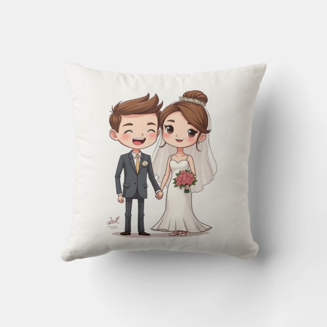 Almohadas de aniversario de boda (Reverso)