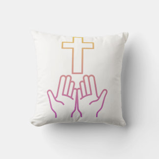 Almohadas de arte de línea de fe y adoración