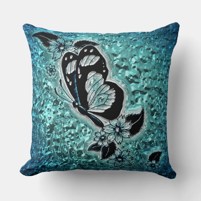 Almohadas de Arte de Mariposa 49A-49B Opción de Co (Anverso)