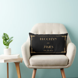 Almohadas de Boda lumbar de estilo Art Deco